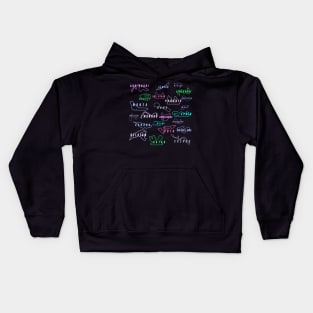 Neon Racing Track Outlines- Formula One Kids Hoodie